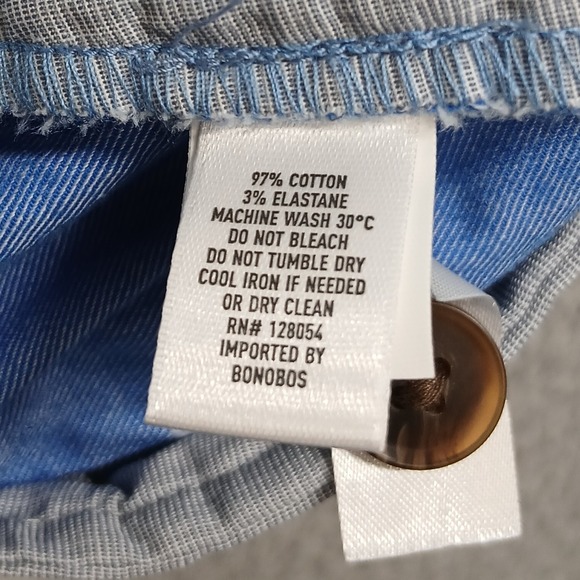 Bonobos Shorts Mens L Light Blue Chino Casual 7 Inch Inseam - Picture 6 of 8